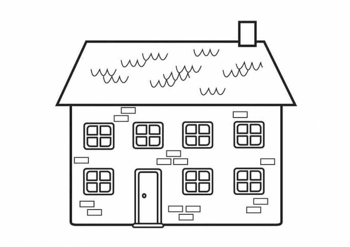 Colouring great houses for kids