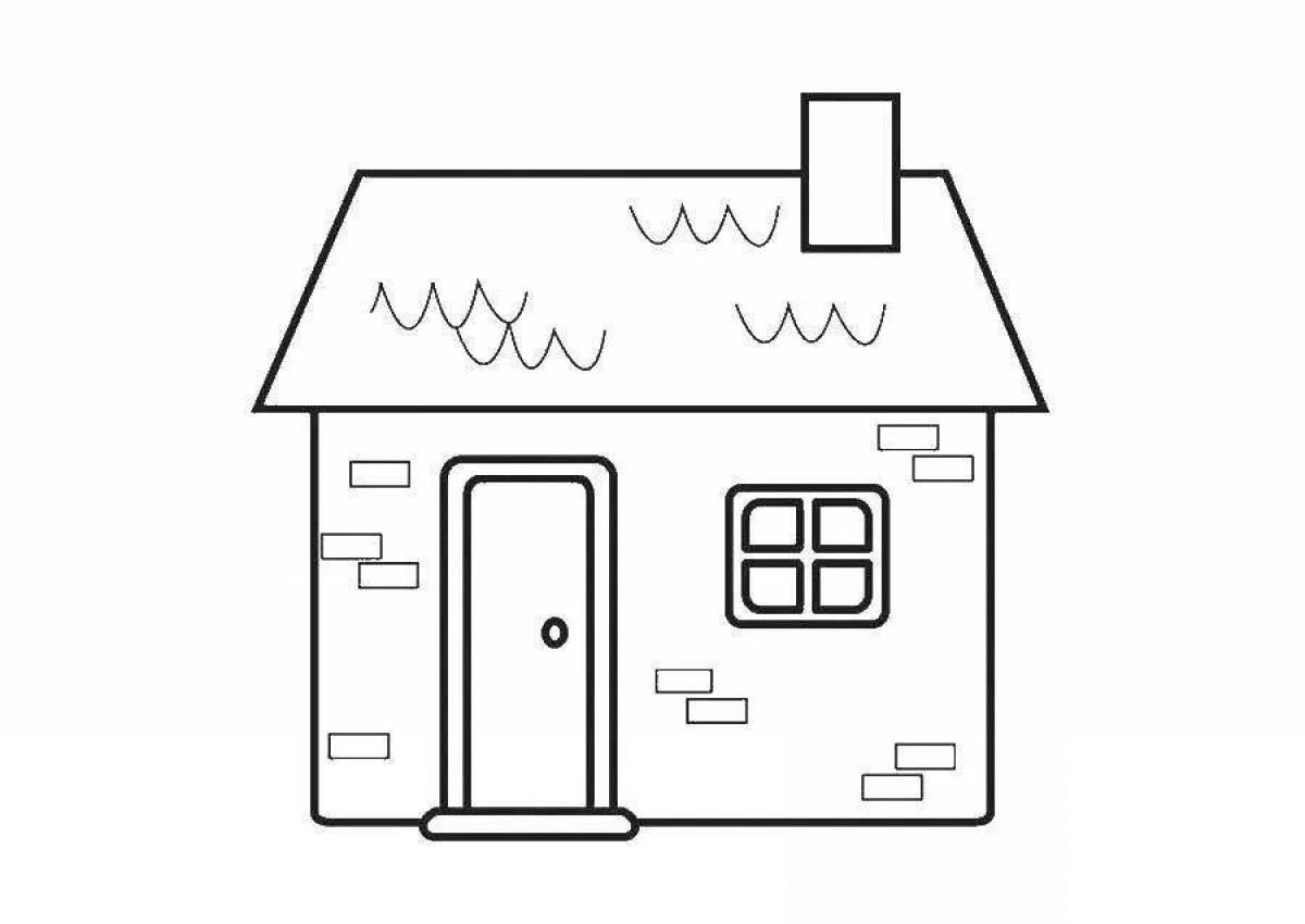 Wonderful houses coloring pages for kids