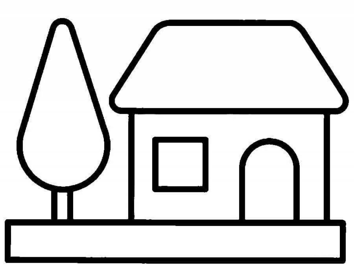 Fine houses coloring pages for kids