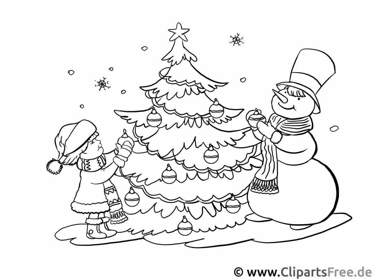 Coloring exotic tree and snowman