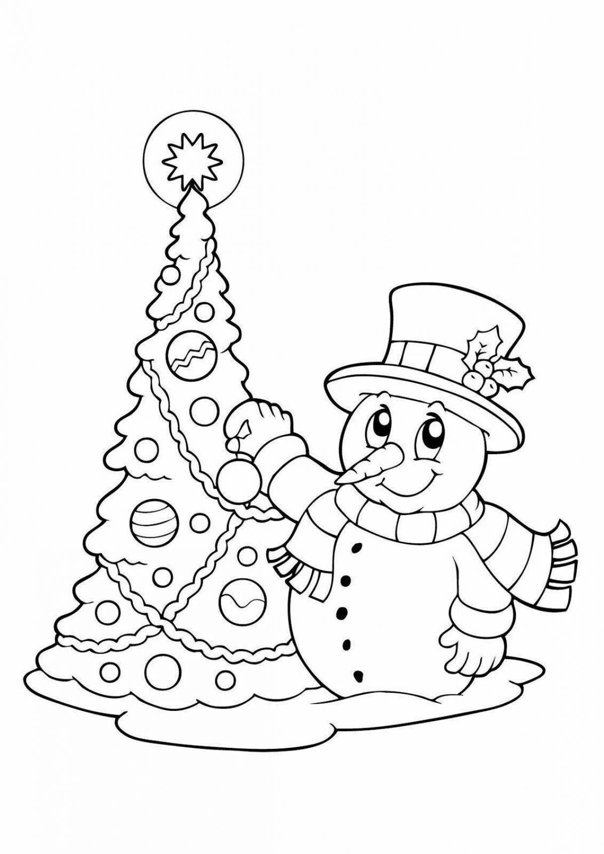 Tree and snowman #3