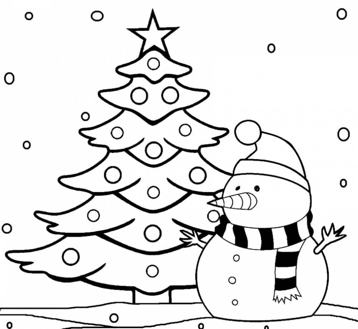 Tree and snowman #7