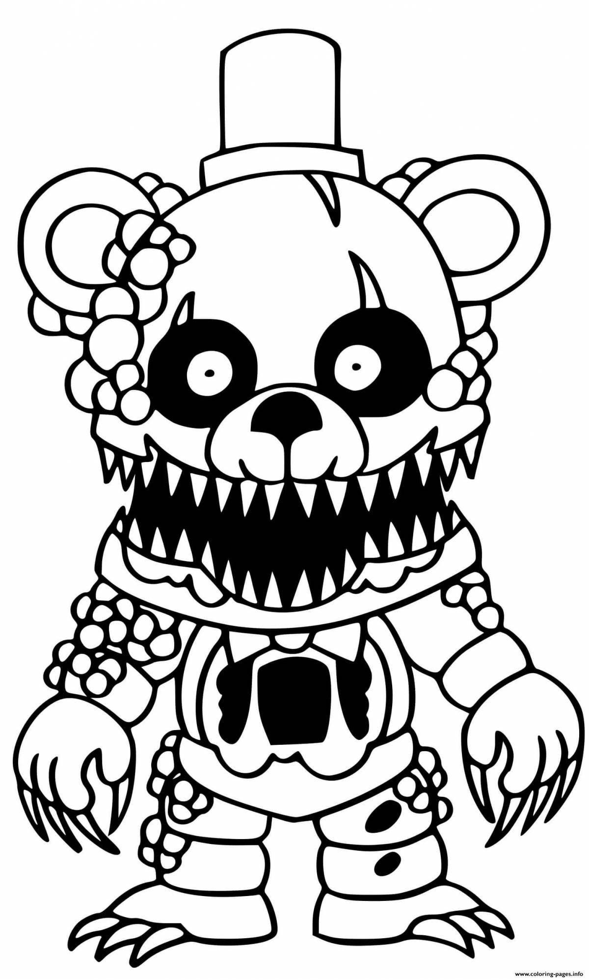 Dashing glam rock freddy coloring page