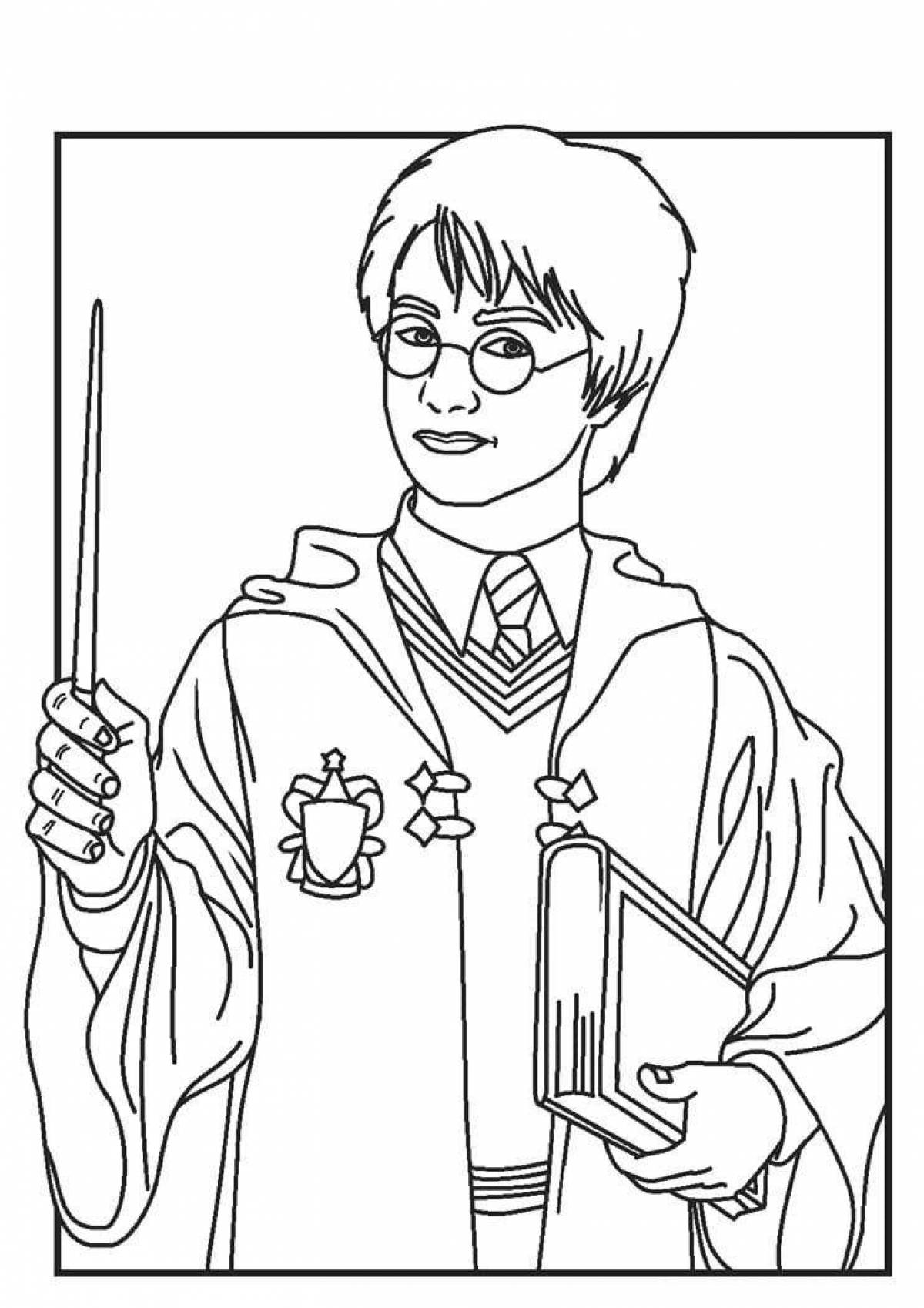 Harry Potter's amazing spiral coloring book