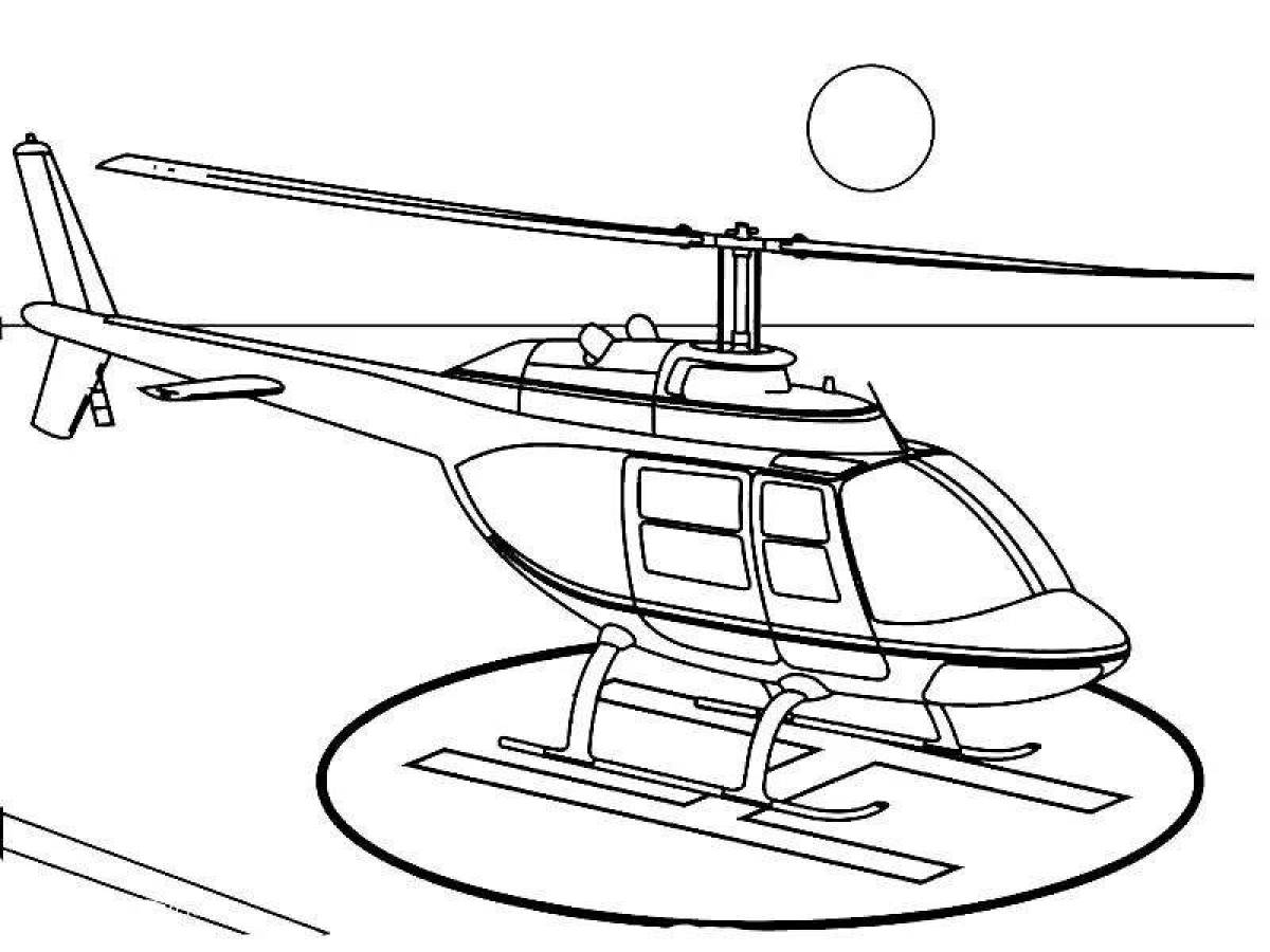 Exquisite helicopter coloring pages for boys