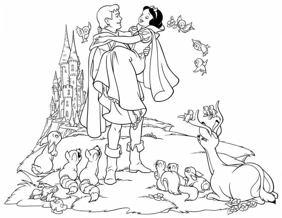 Amazing snow white coloring book for kids