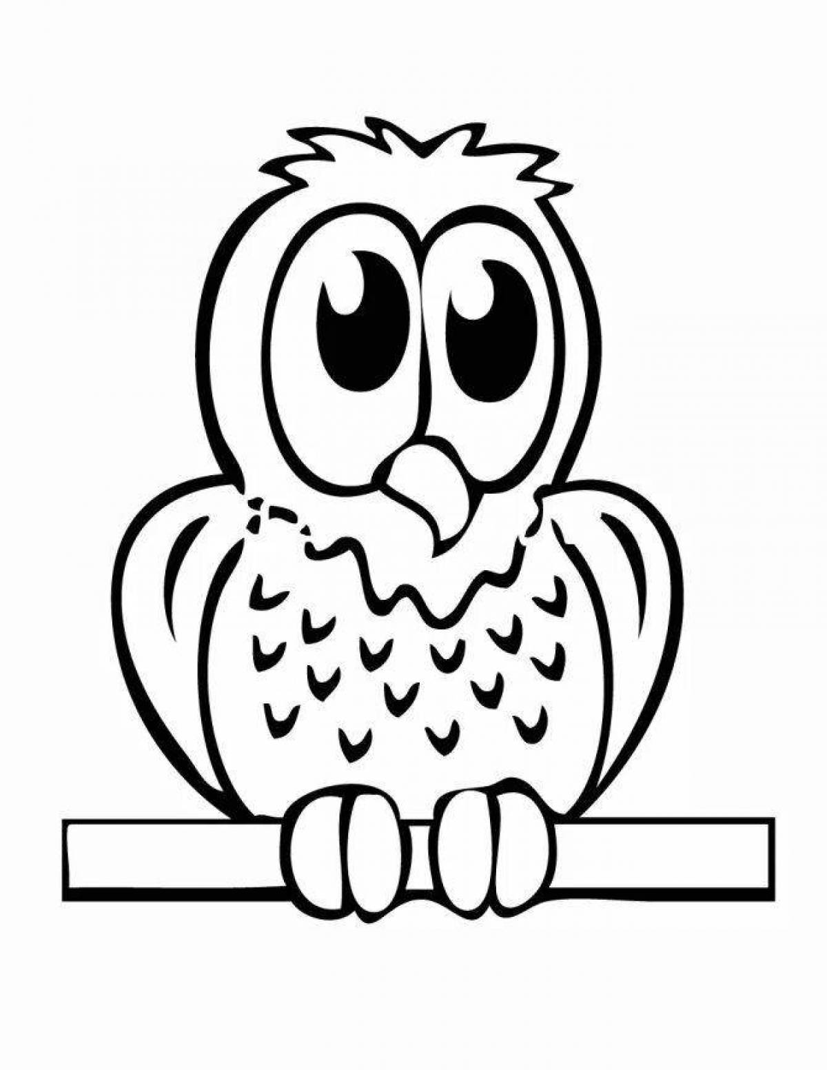 Exciting owl coloring book for kids