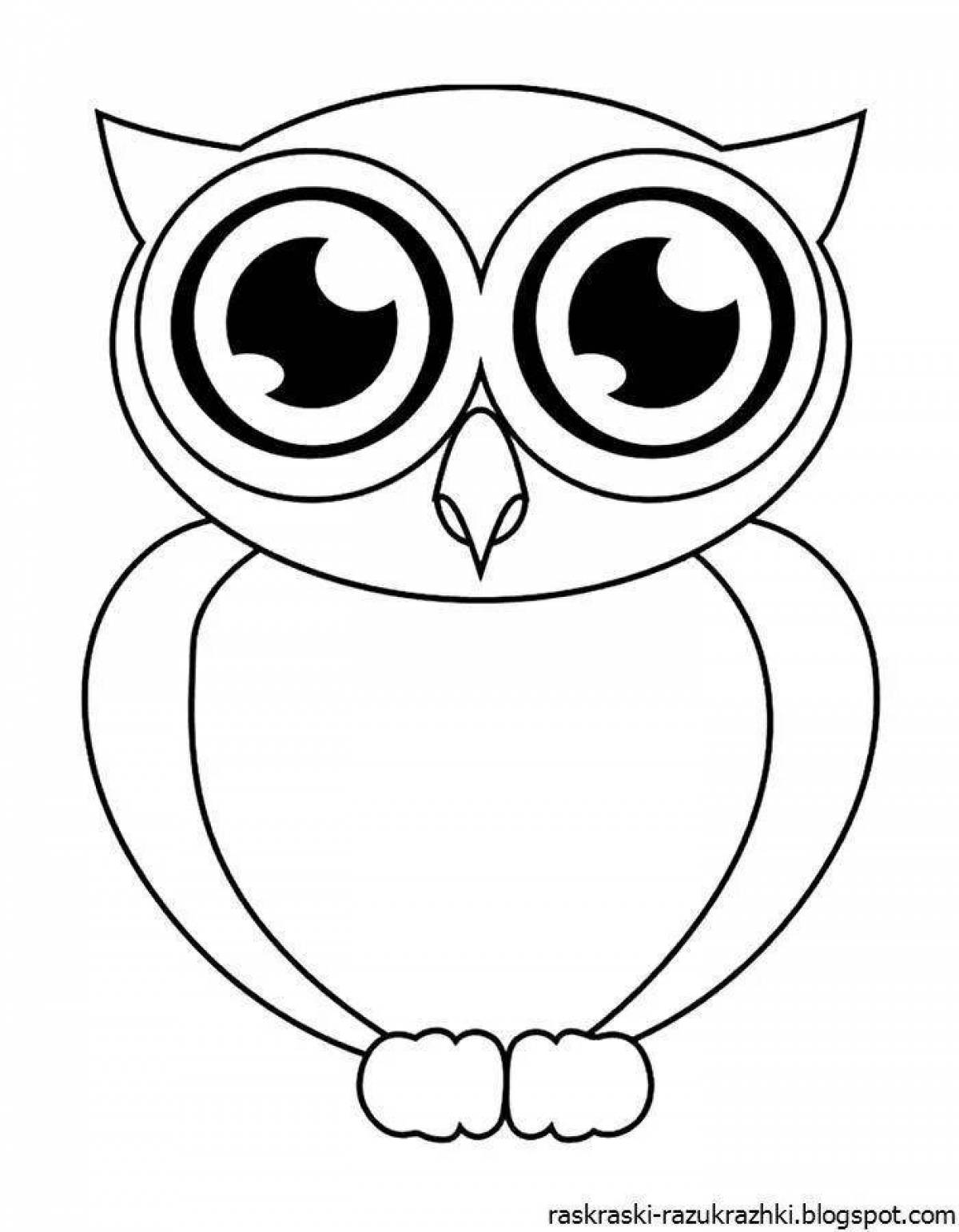 Incredible owl coloring book for kids
