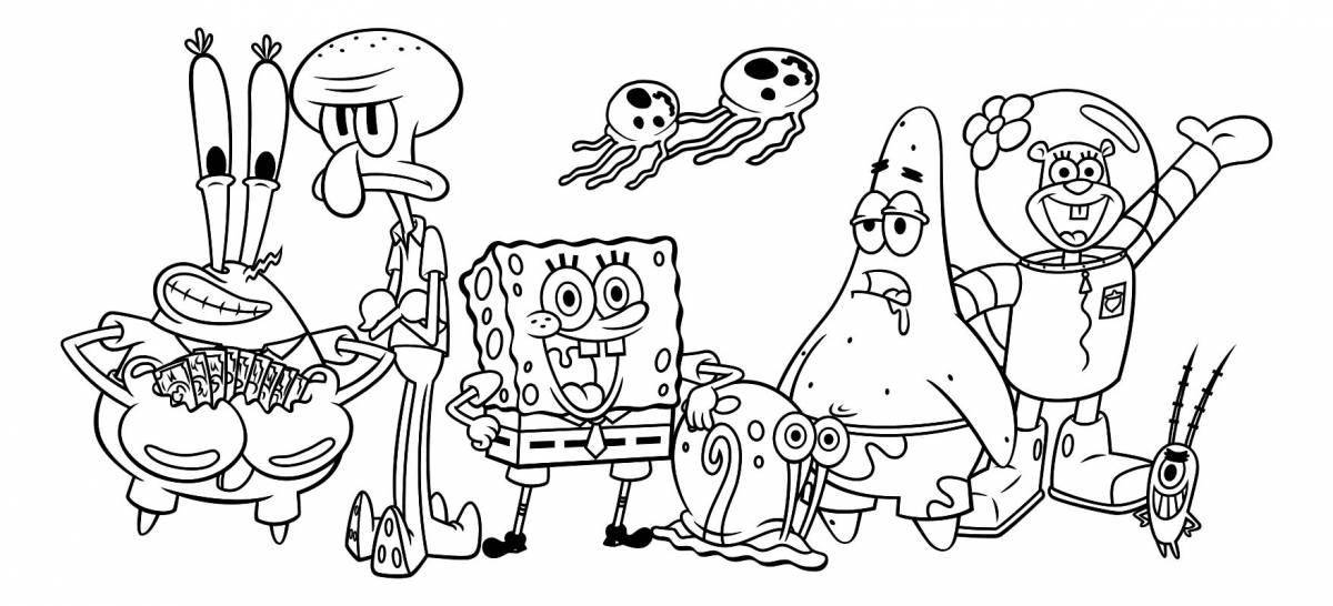 Spongebob and patrick's gorgeous coloring book