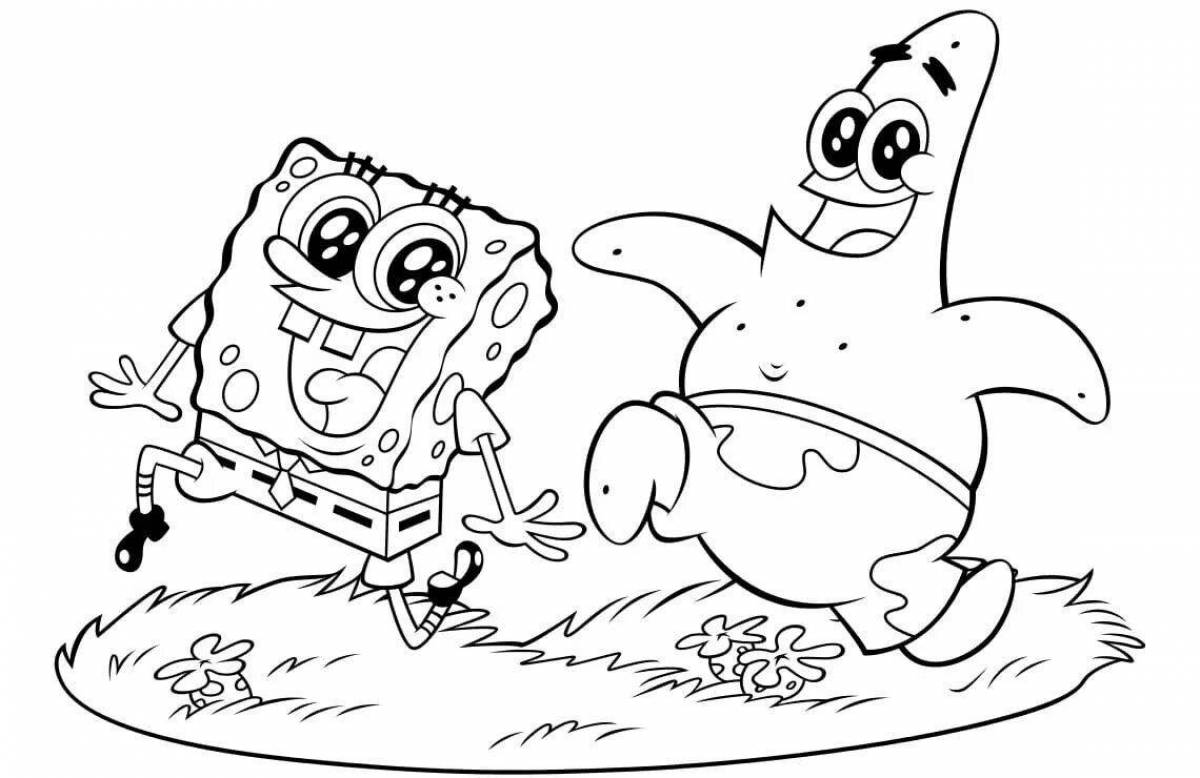 Fairytale coloring spongebob and patrick