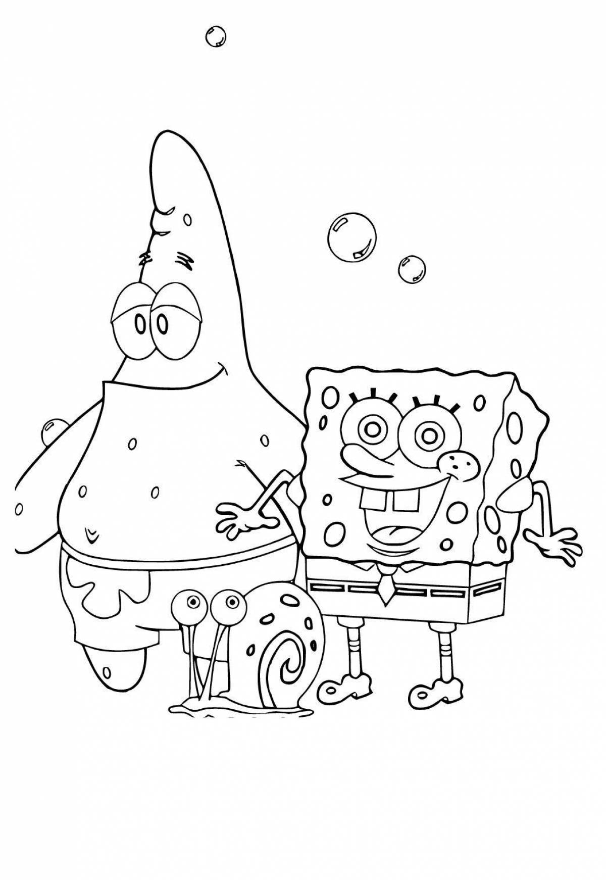 Spongebob and patrick amazing coloring book