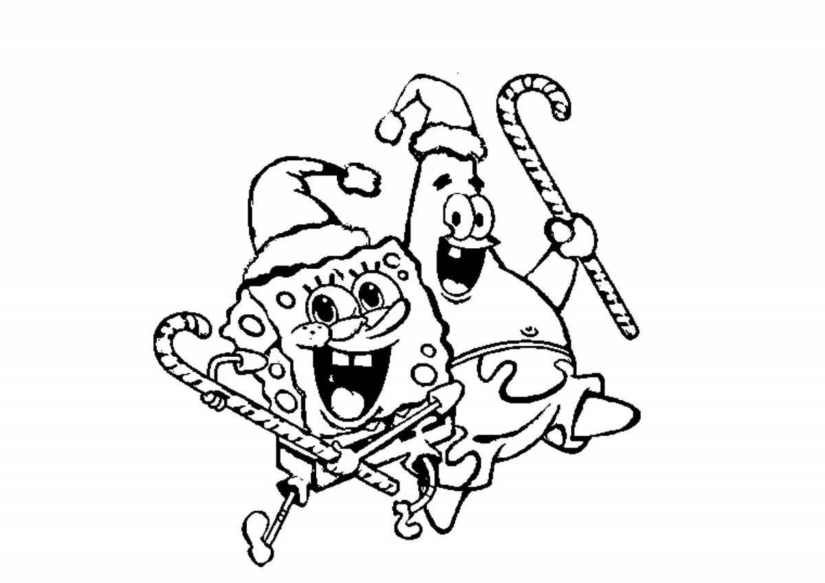 Spongebob and patrick holiday coloring book