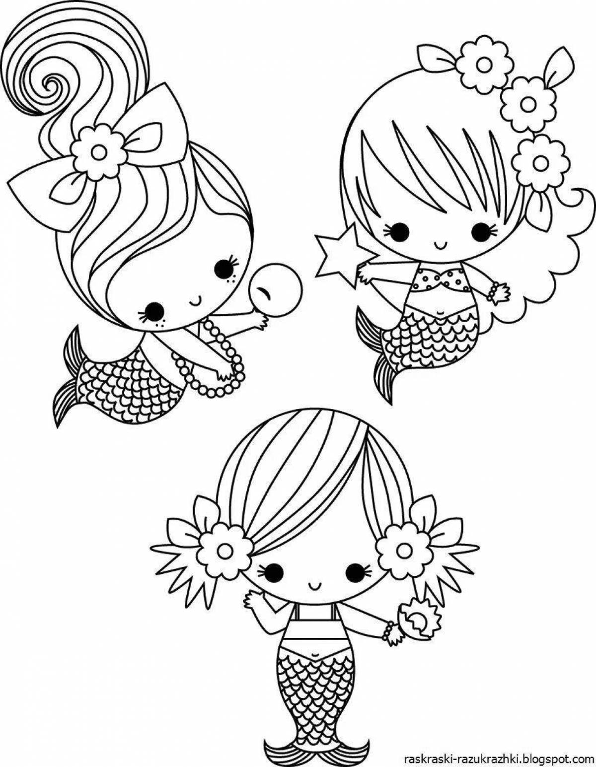 Joyful coloring for girls