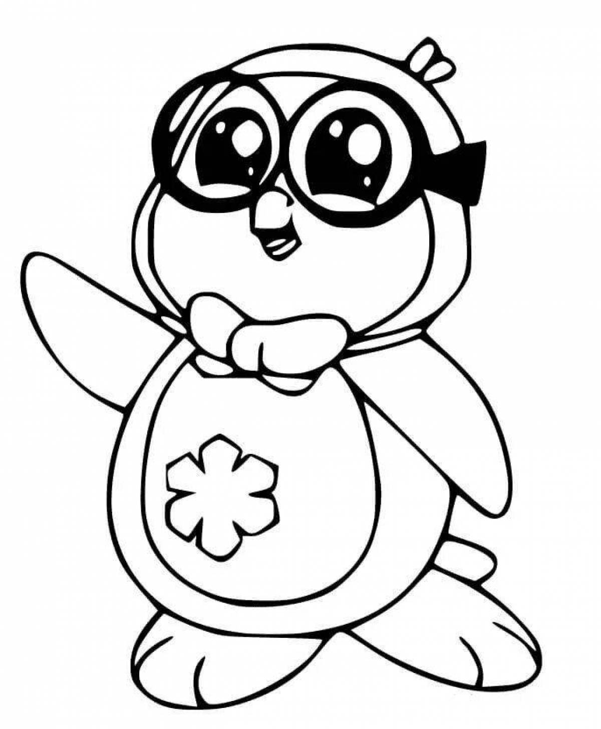 Adorable penguin coloring pages