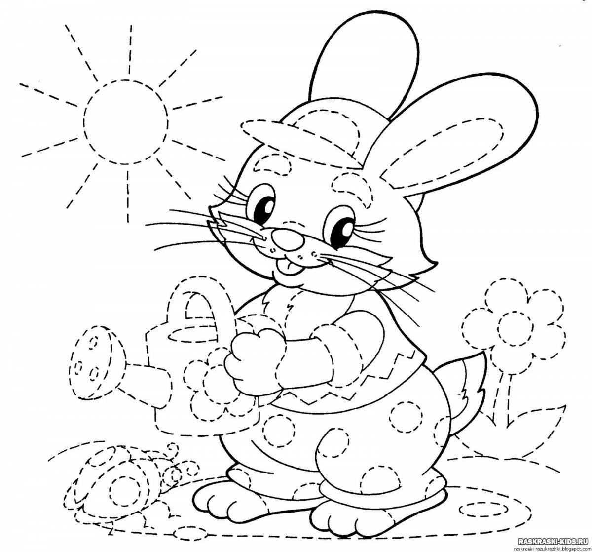 Colorful coloring book for preschoolers 5-6 years old
