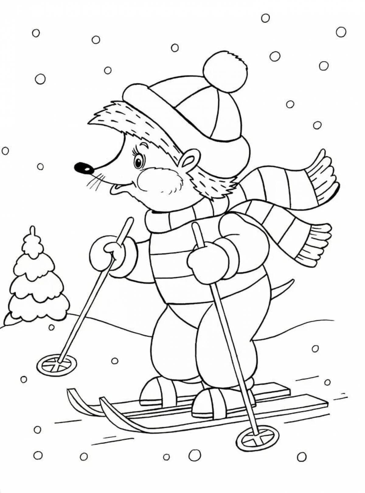 Winter wonder coloring book