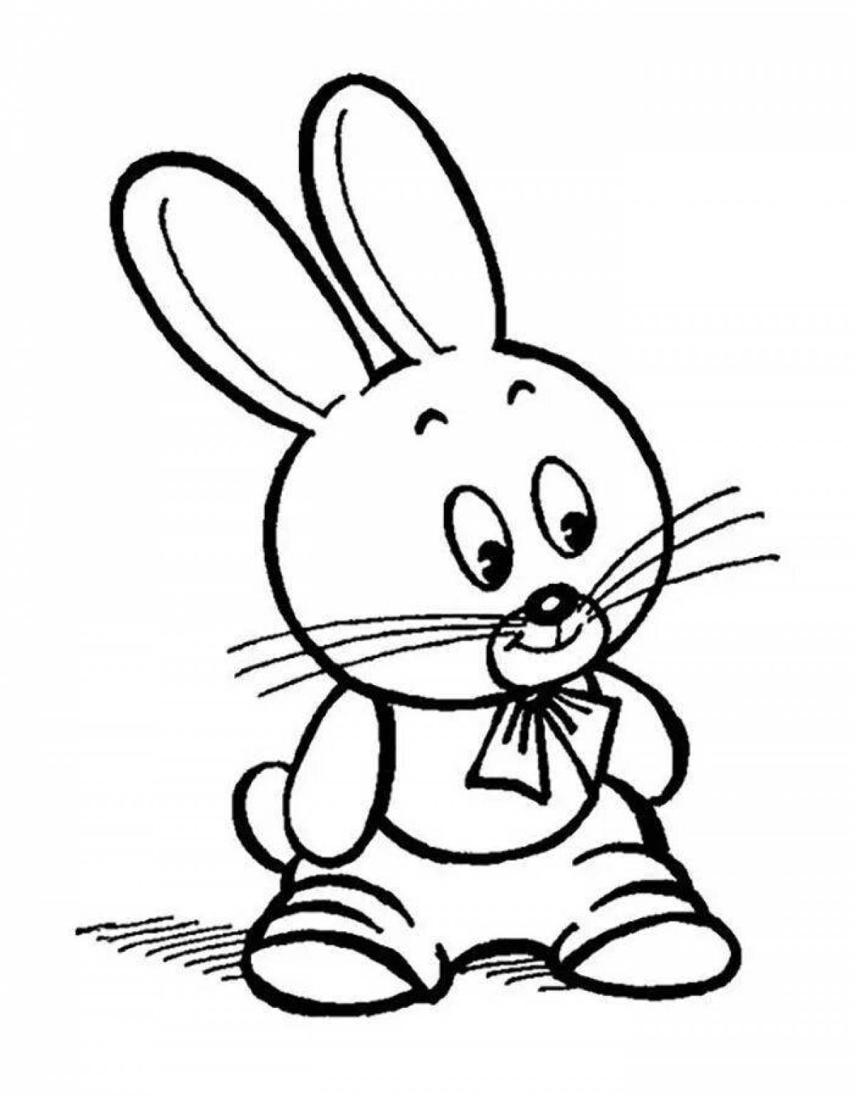 Fancy bunny coloring pages