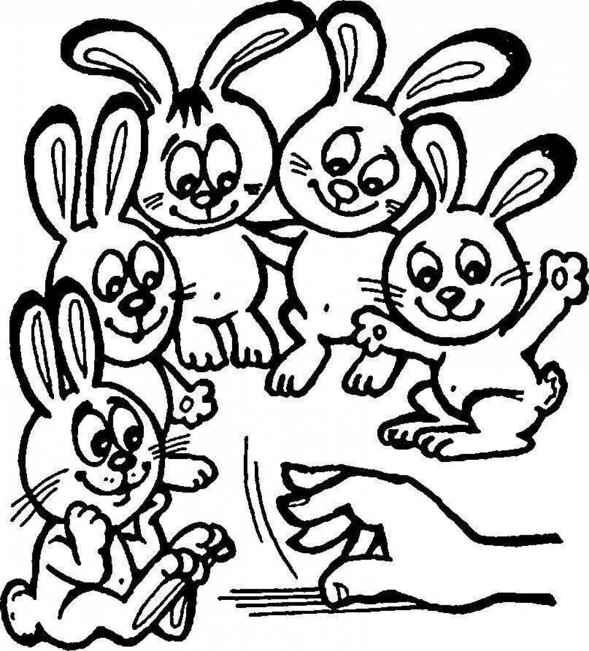 Fancy rabbit coloring pages