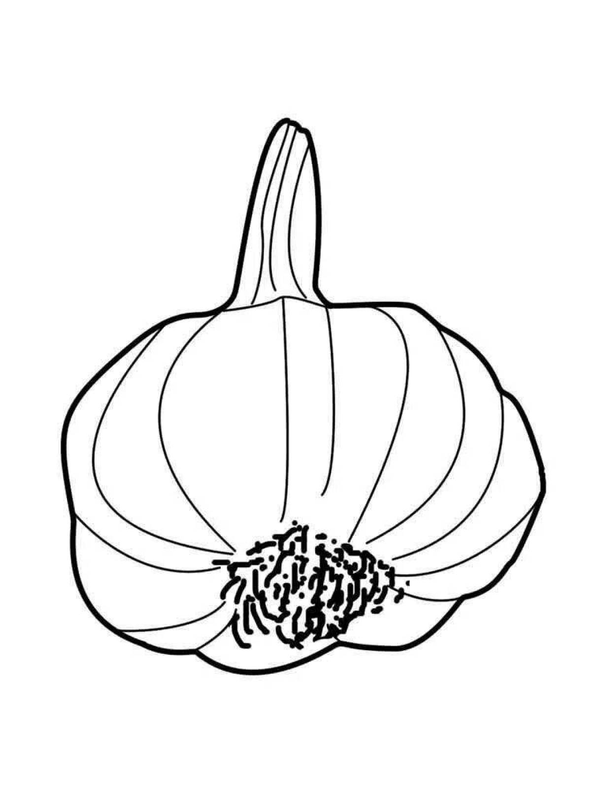 Detailed garlic coloring page