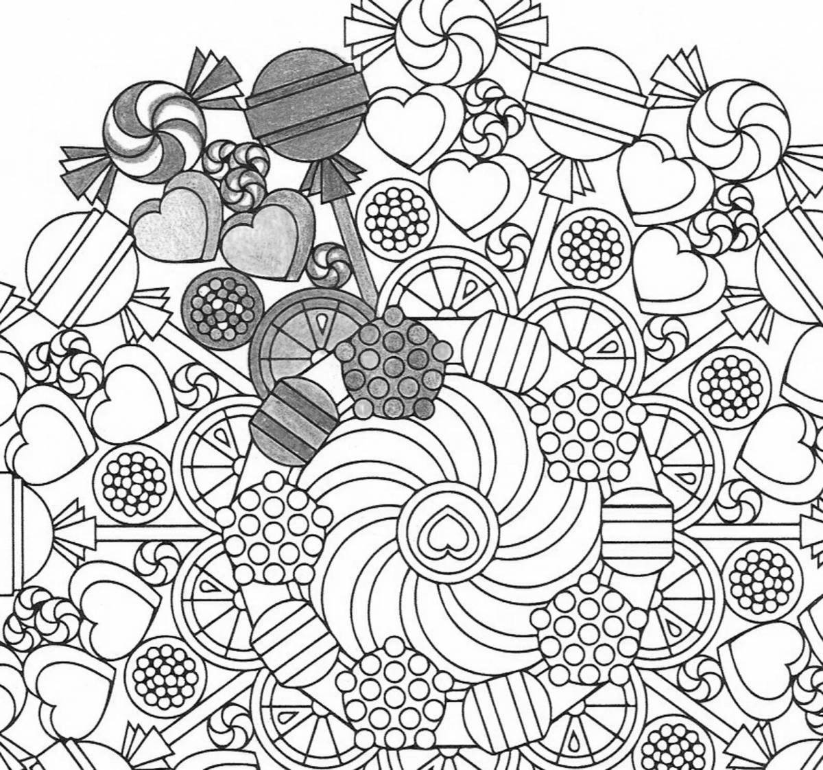 Creative abstract coloring book