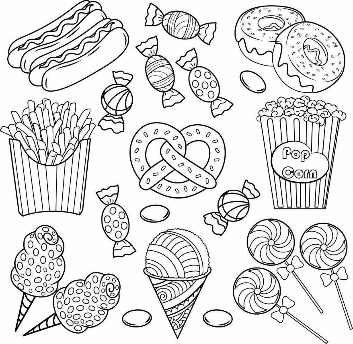 Juicy food coloring page
