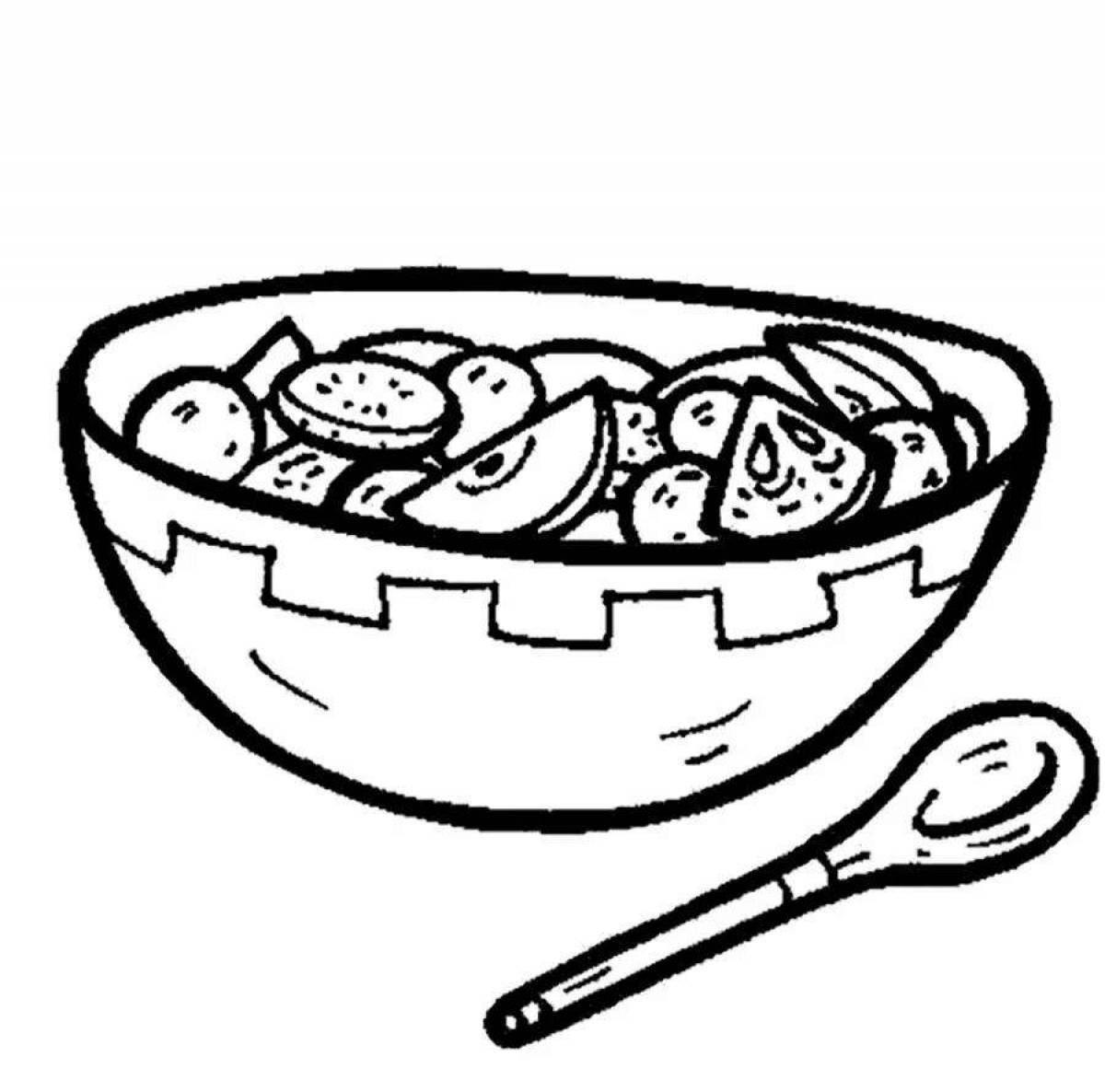 Полезная еда для раскраски