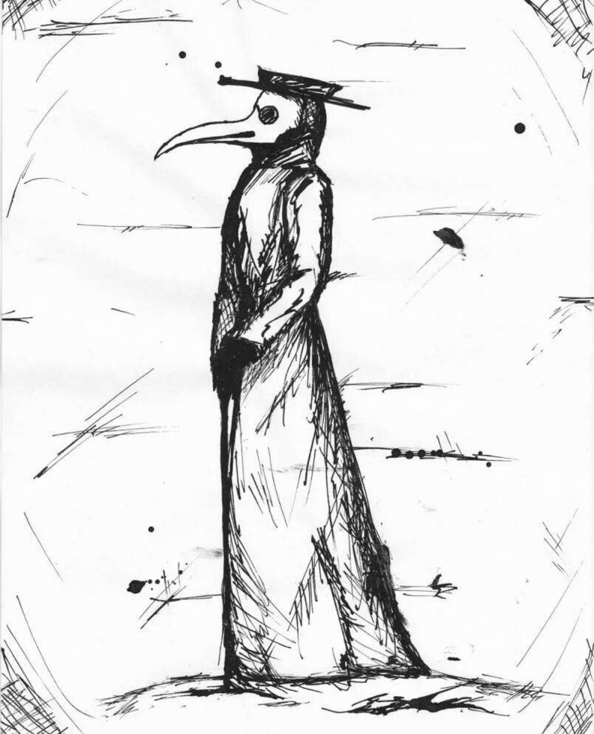 Deluxe plague doctor coloring book