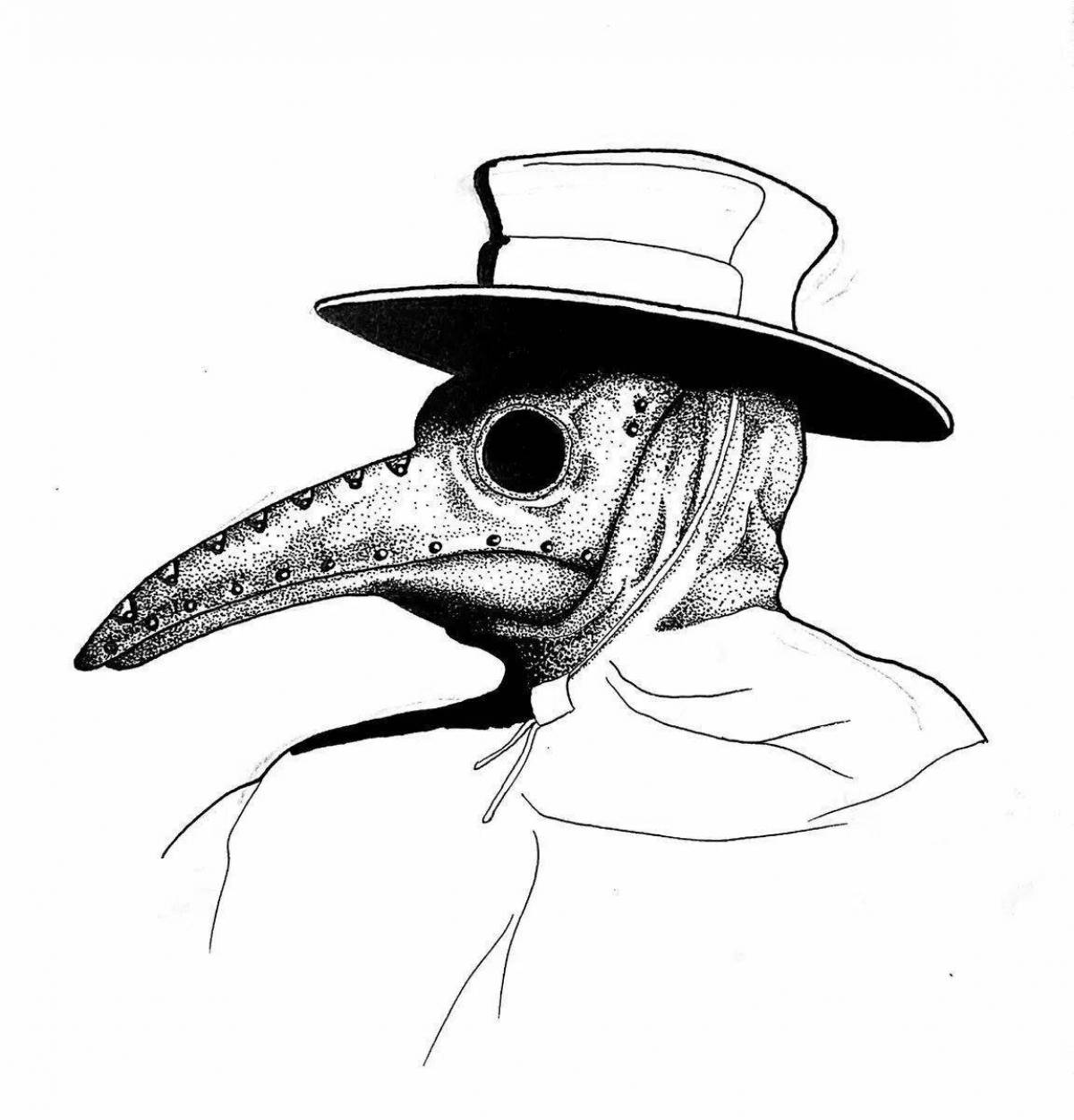 Coloring live plague doctor