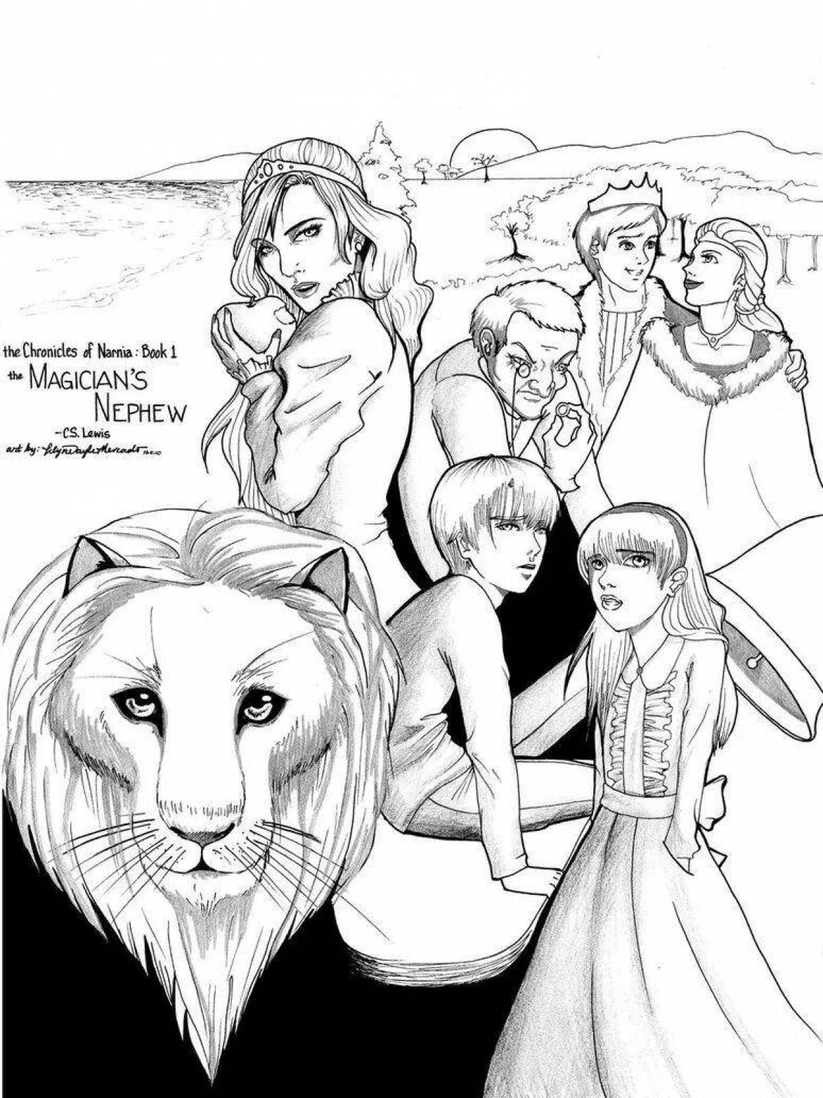Awesome chronicles of narnia coloring page