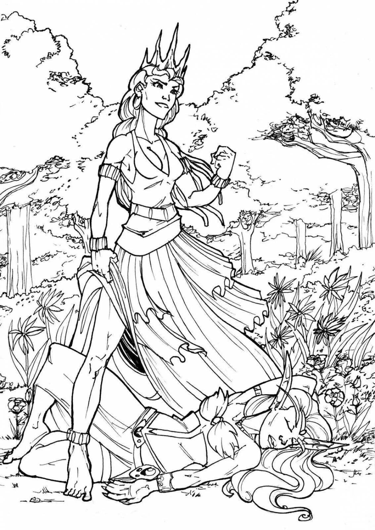 Colorful chronicles of narnia coloring page