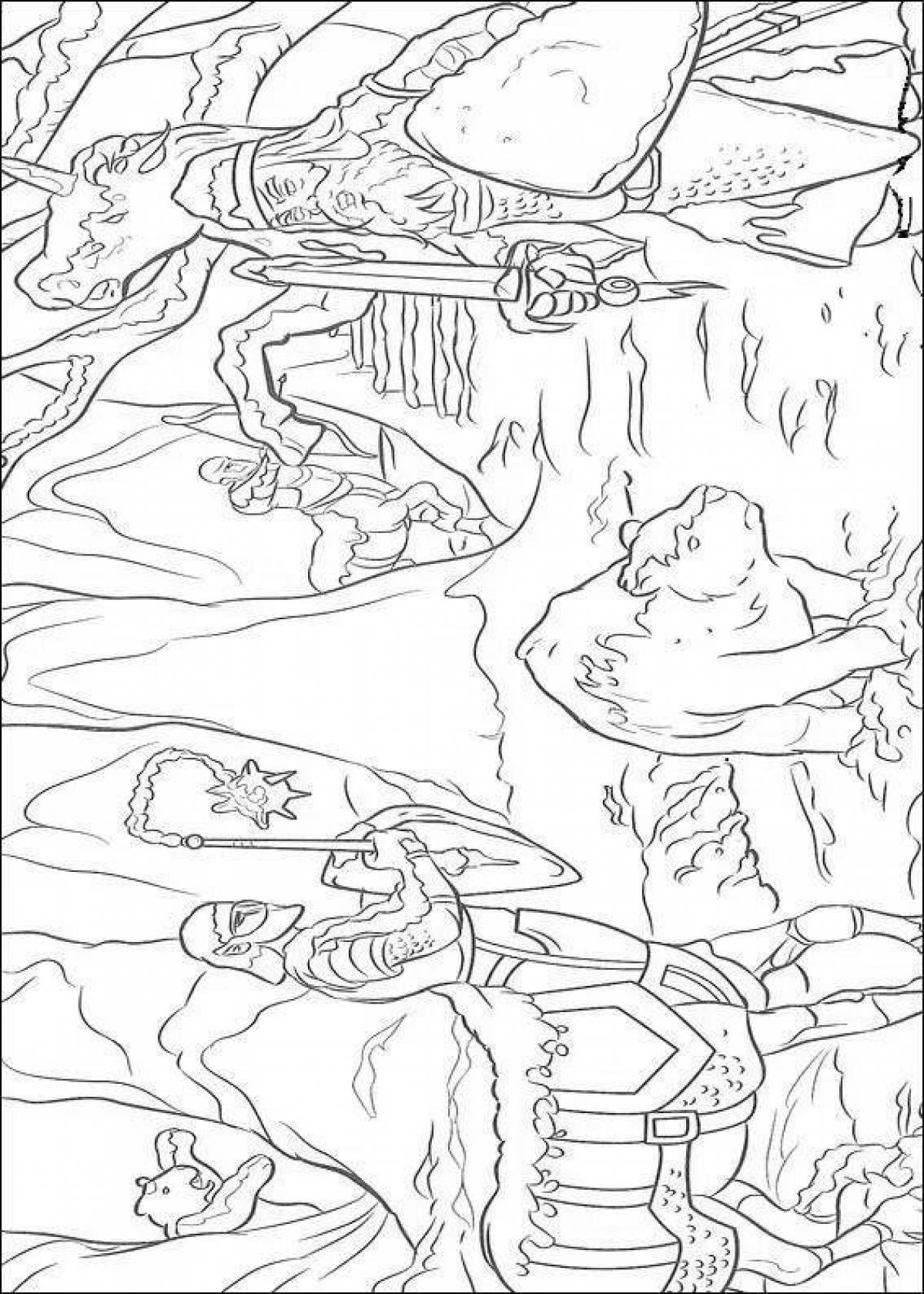 Beautiful coloring page of the chronicles of narnia