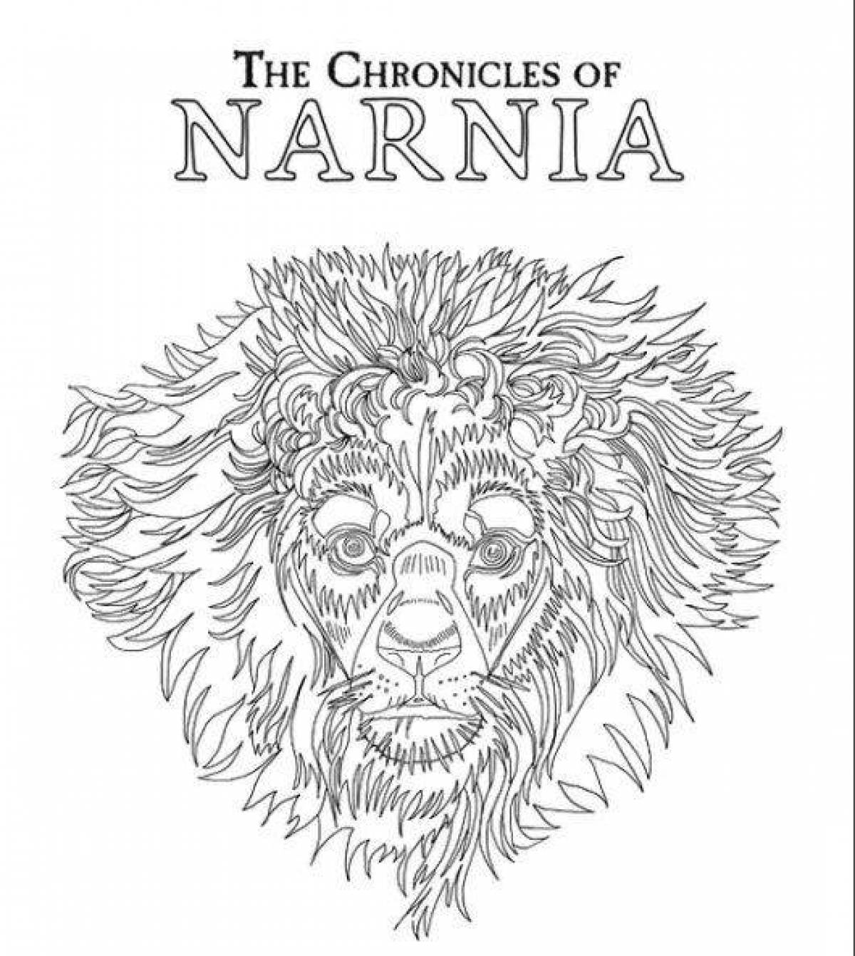 Delicate chronicles of narnia coloring page