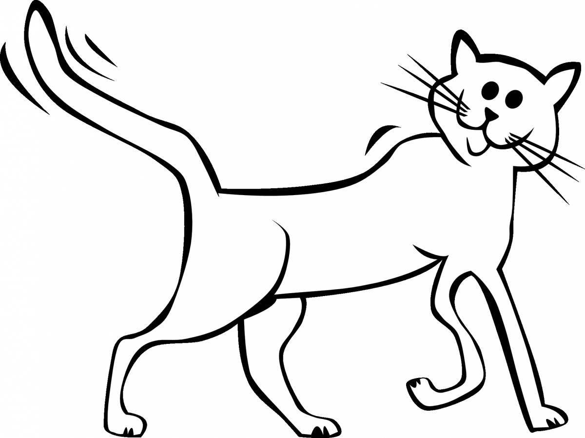 Amazing black cat coloring page