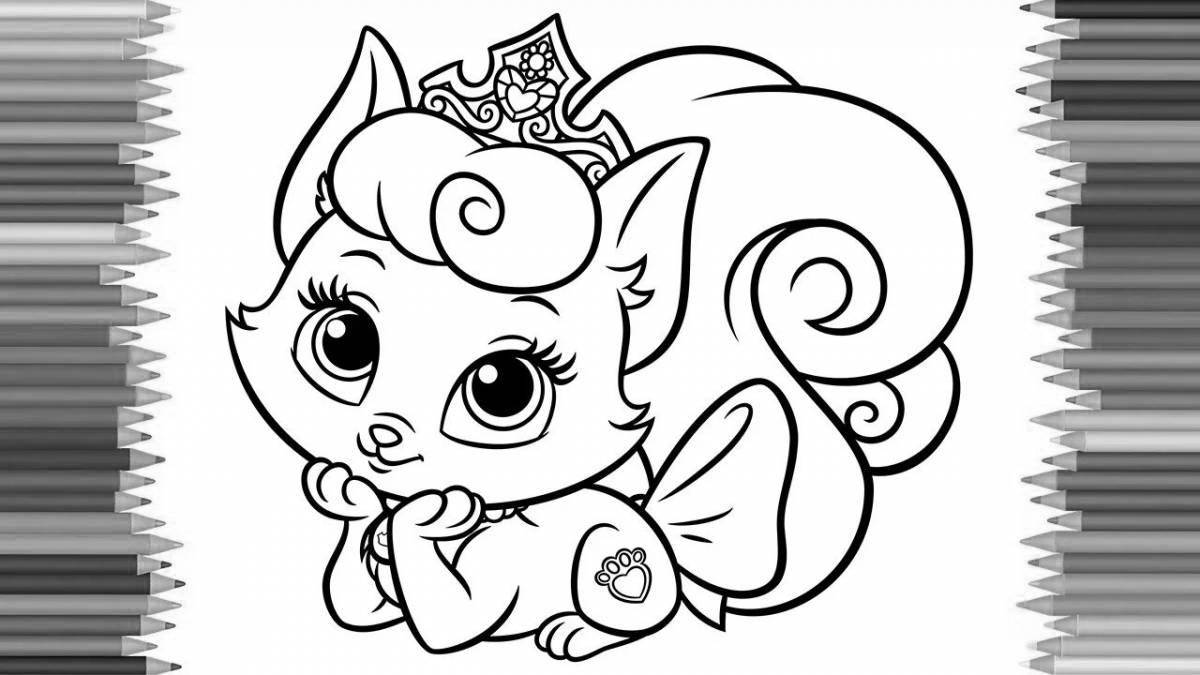Naughty furry friends coloring page