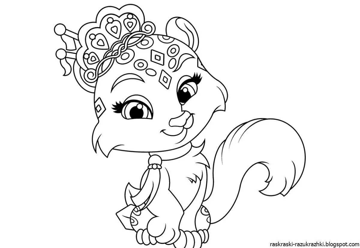 Coloring page loving furry friends