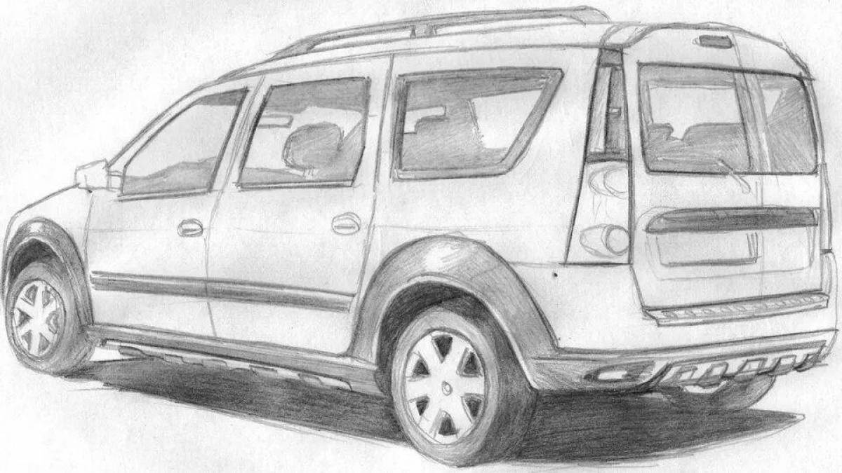 Photo Bright coloring Lada largus