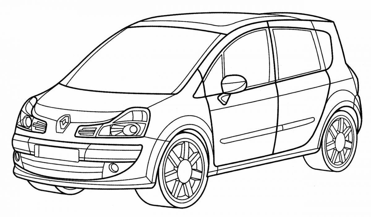 Photo Attractive lada largus coloring book