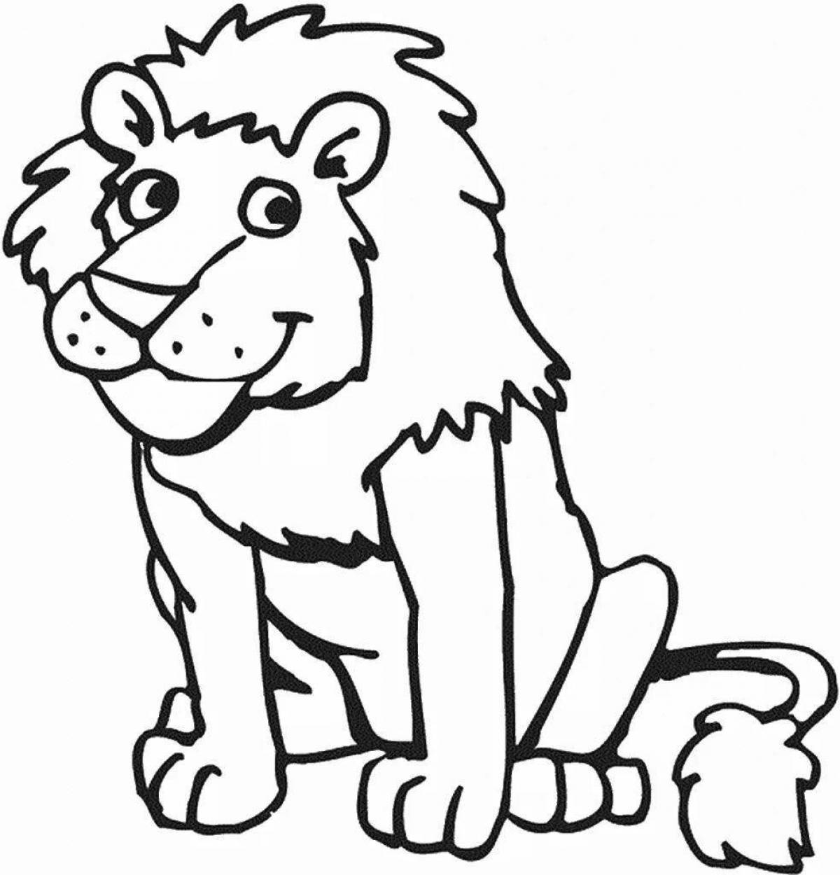 Coloring grandiose lion