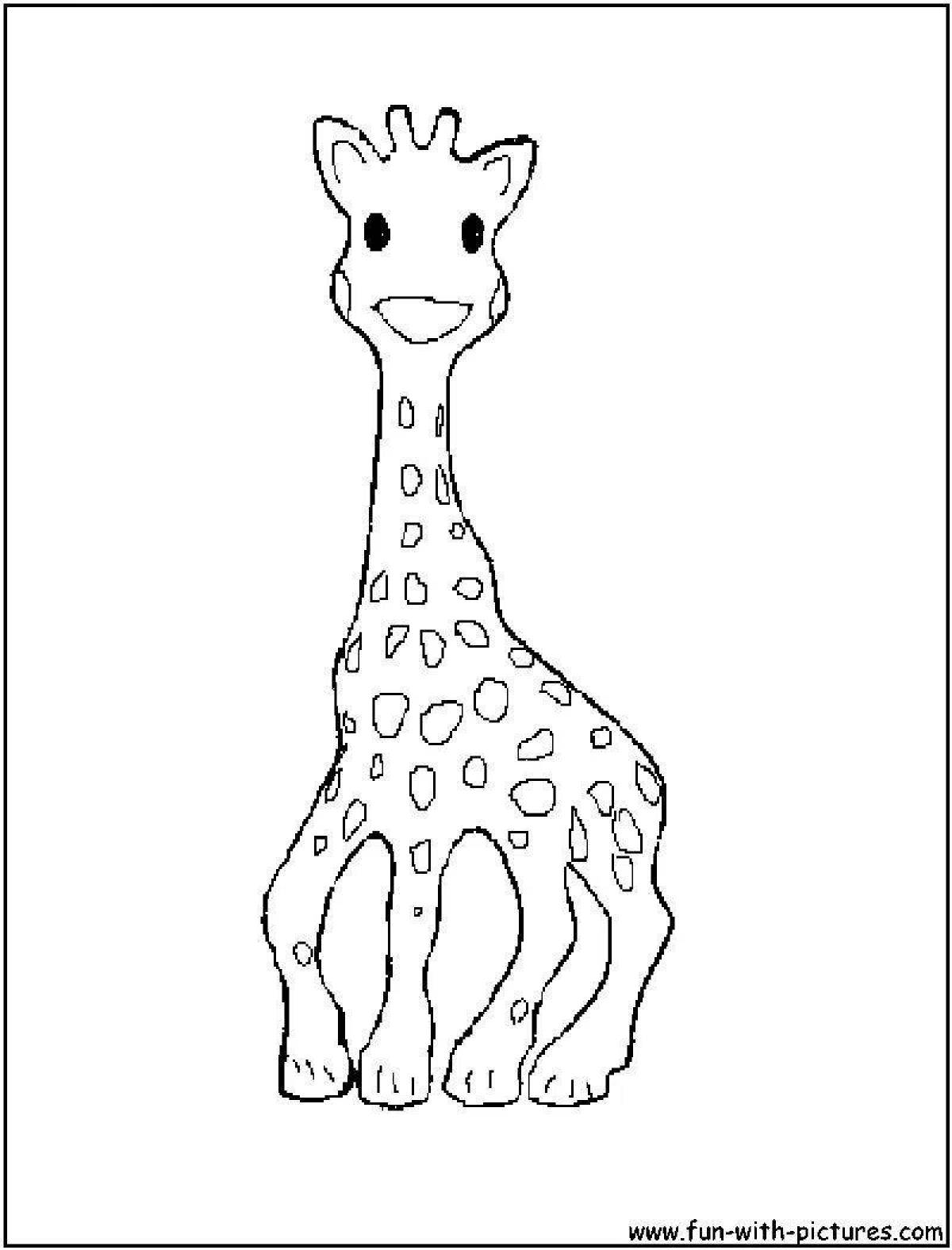 Яркая раскраска жираф