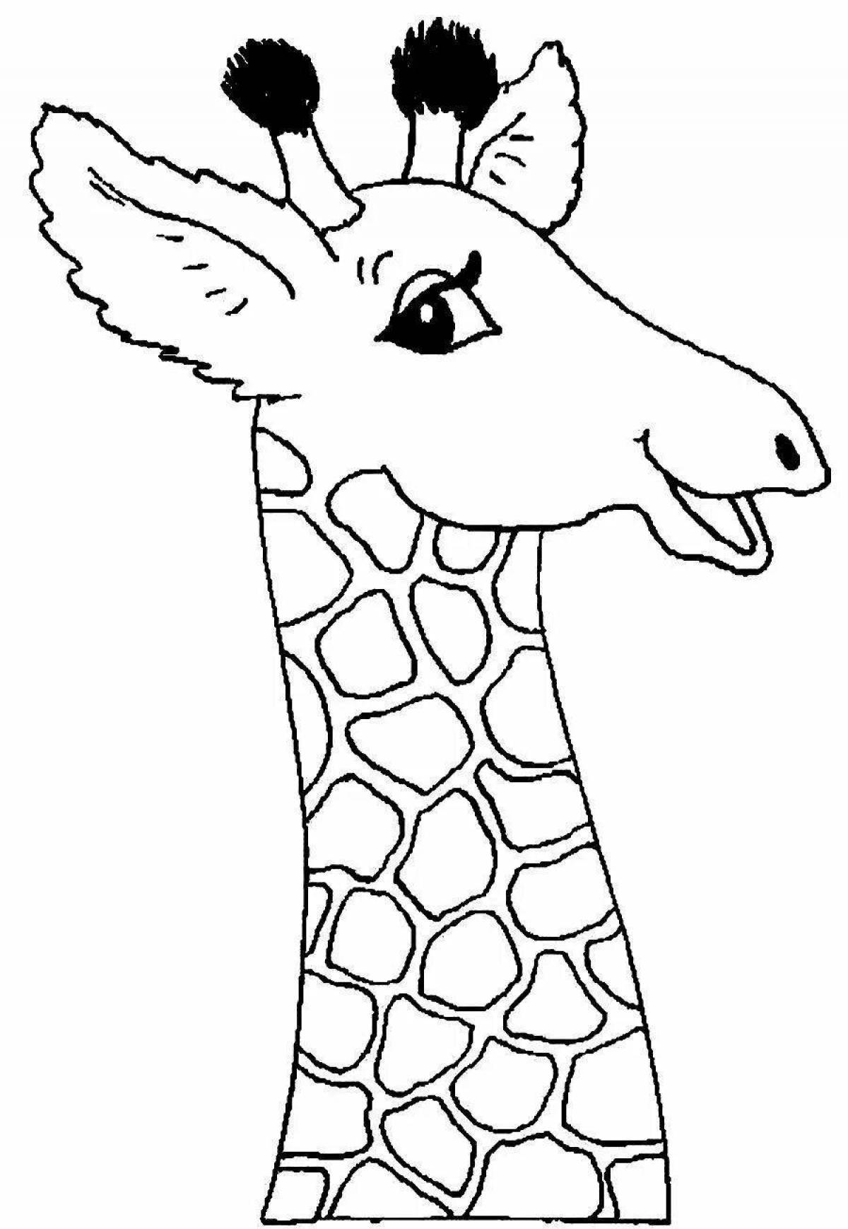 Coloring page bright giraffe