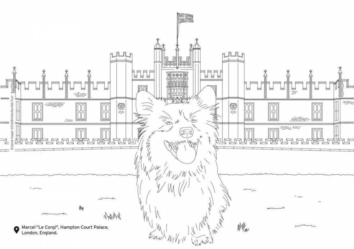 Cute coloring royal corgi