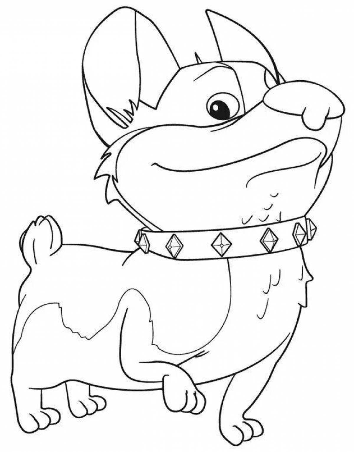 Colorful coloring of the royal corgi