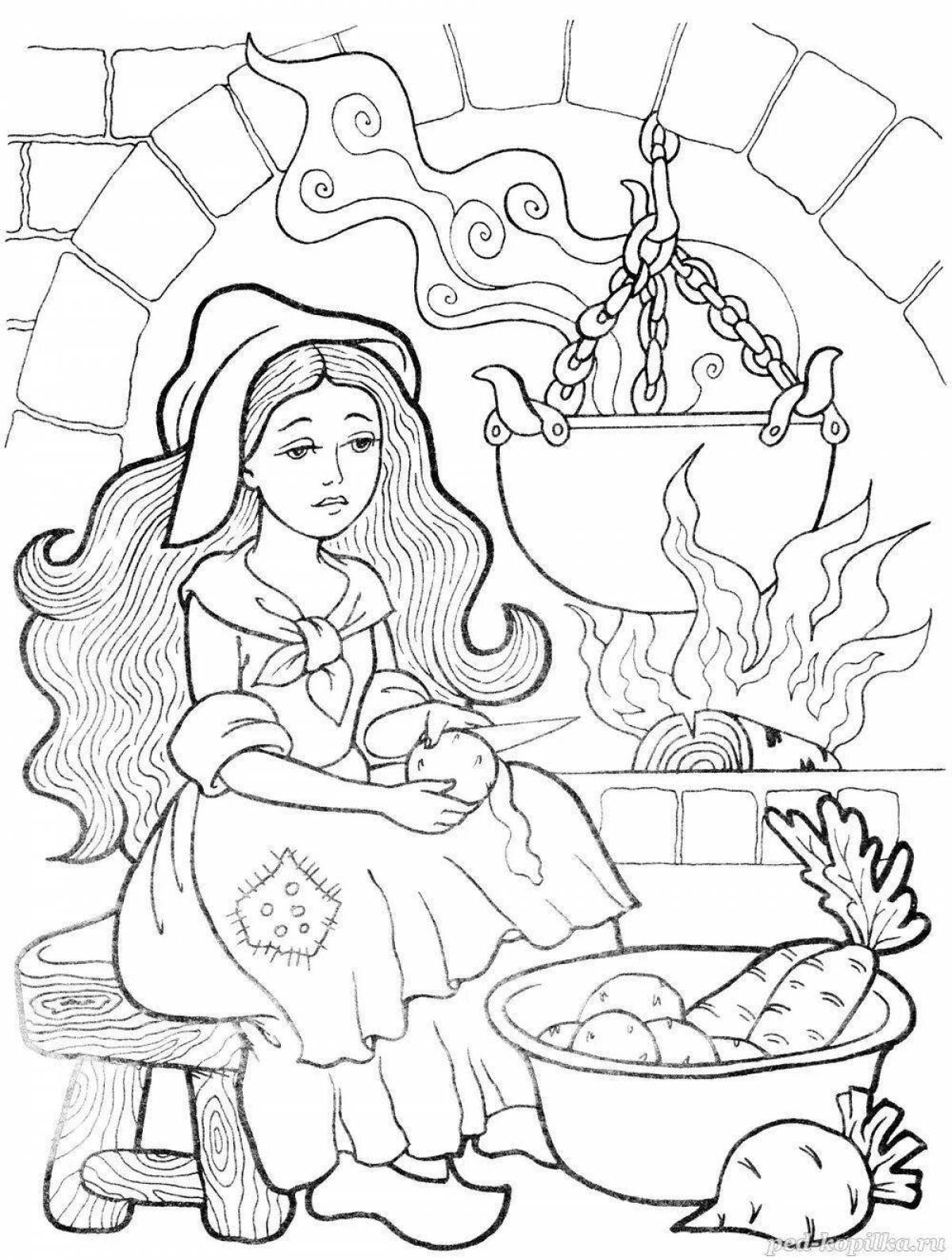 Exquisite coloring book from perrault's tales