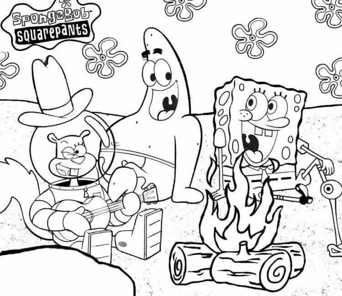 Spongebob's fun coloring page