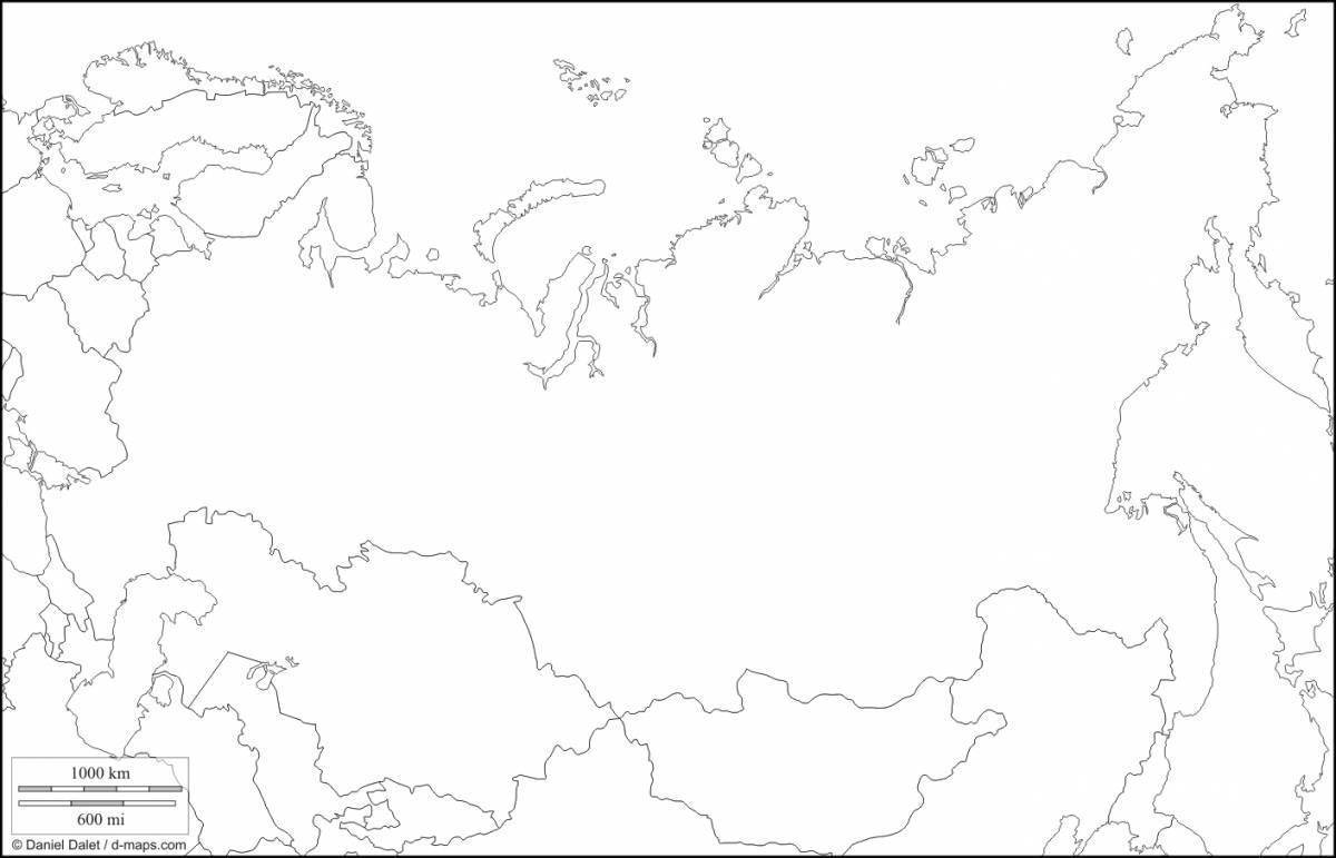 Карта россии для заполнения