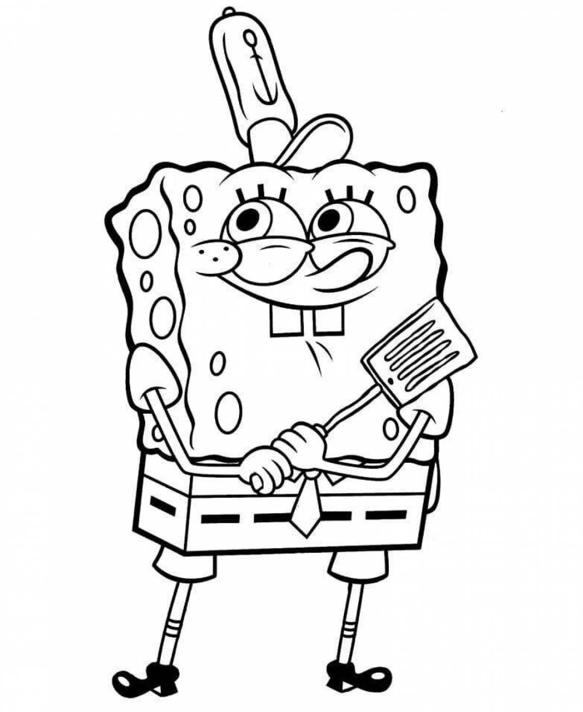 Color mania spongebob coloring book