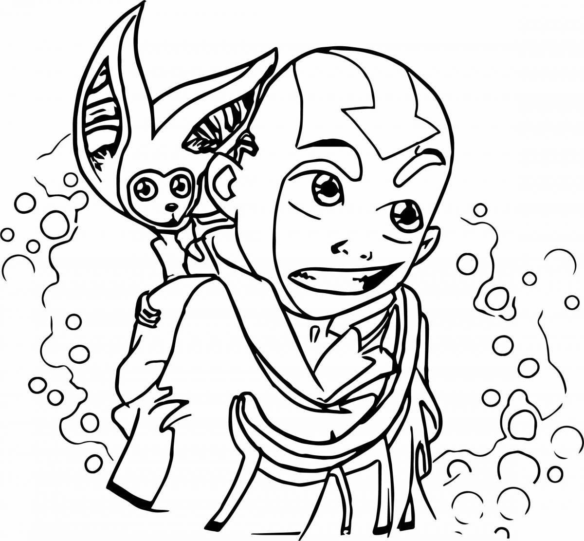 Calming waterway avatar coloring page