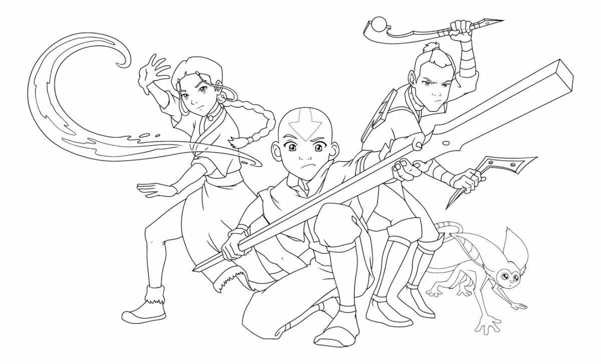 Tempting waterway avatar coloring page