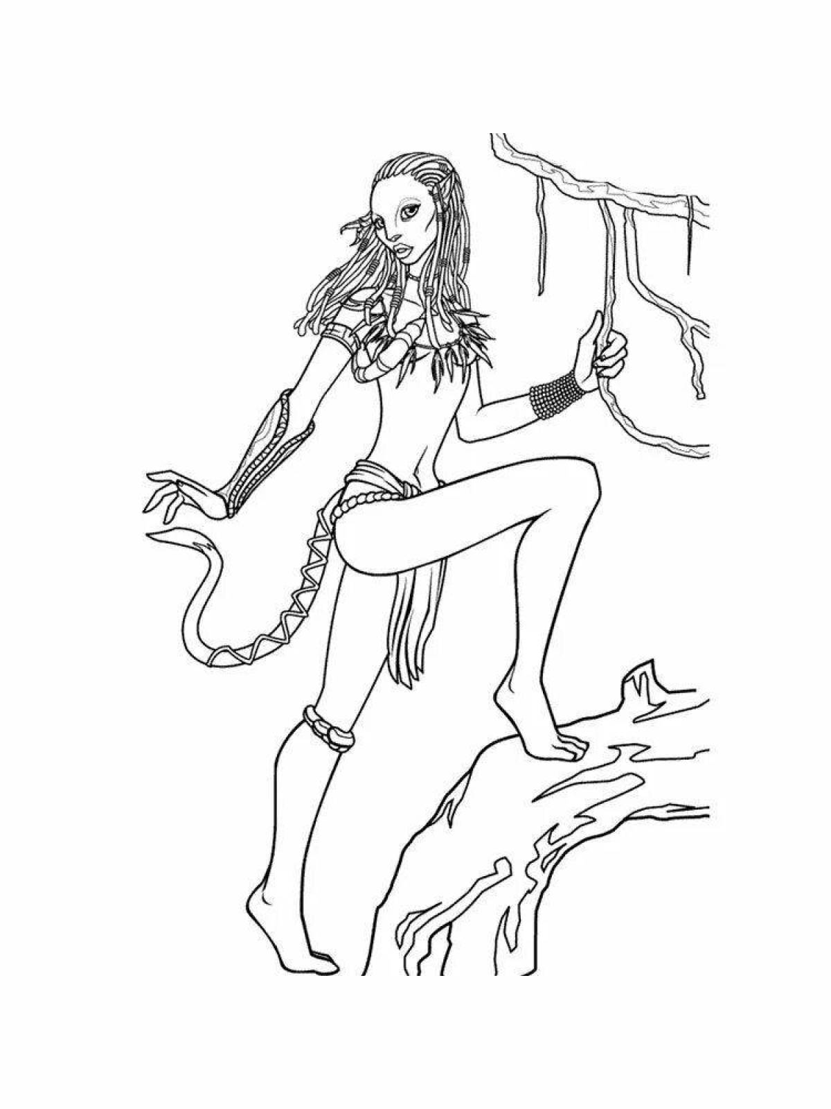 Peaceful waterway avatar coloring page