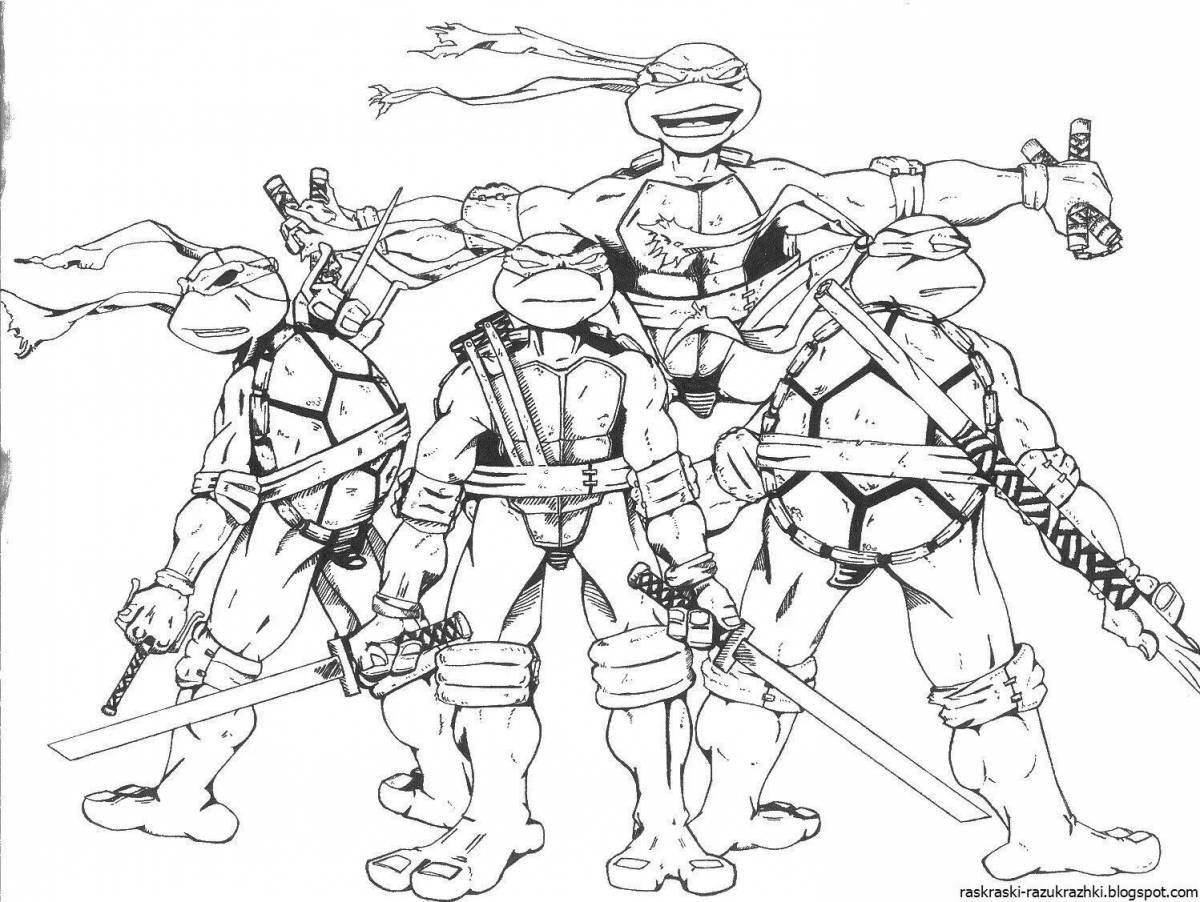 Colorful picture of the Teenage Mutant Ninja Turtles